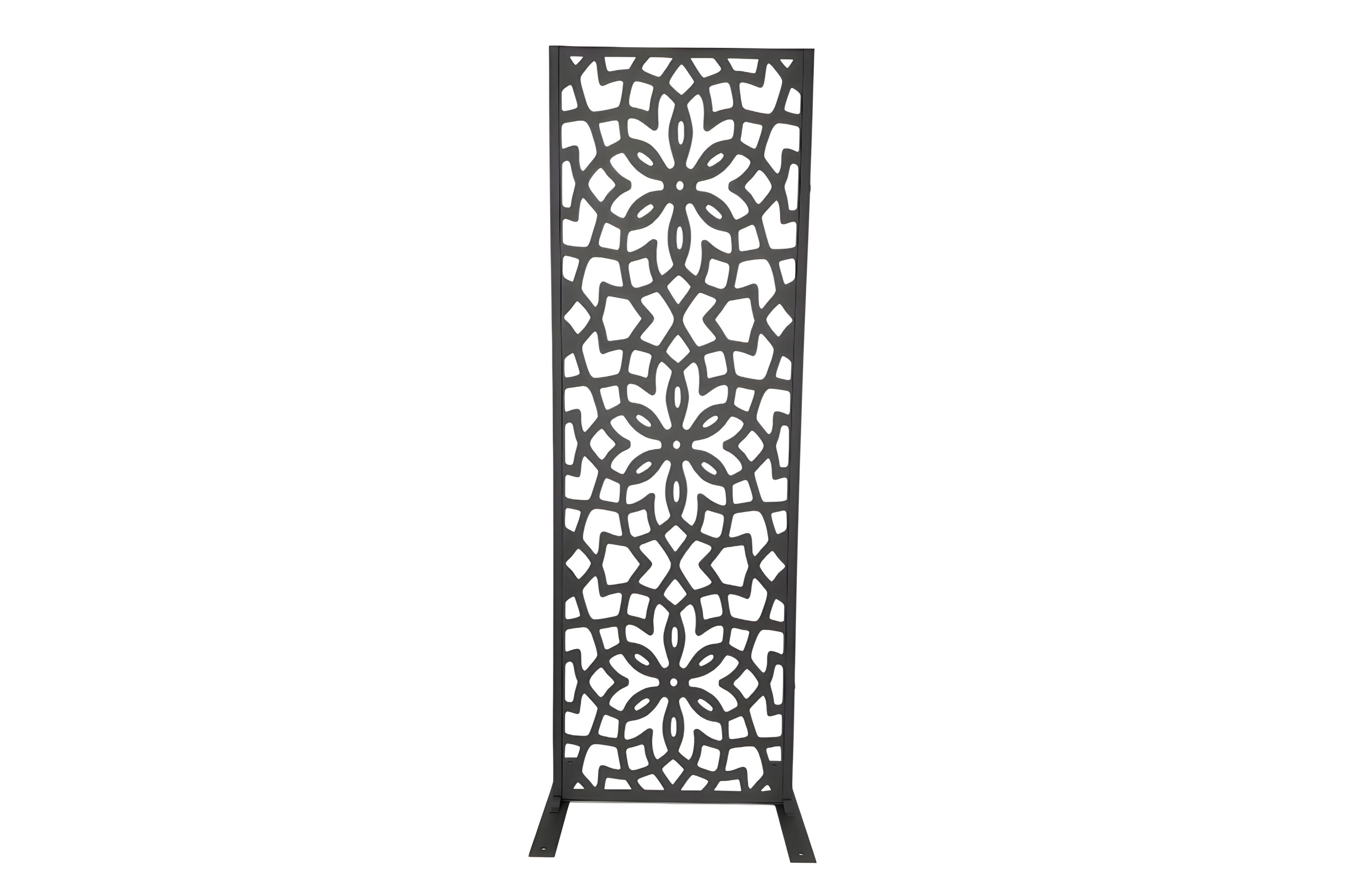 Sichtschutzwand Metall ca. 50x2x150 cm - Schwarz, Basics, Metall (50/150cm)