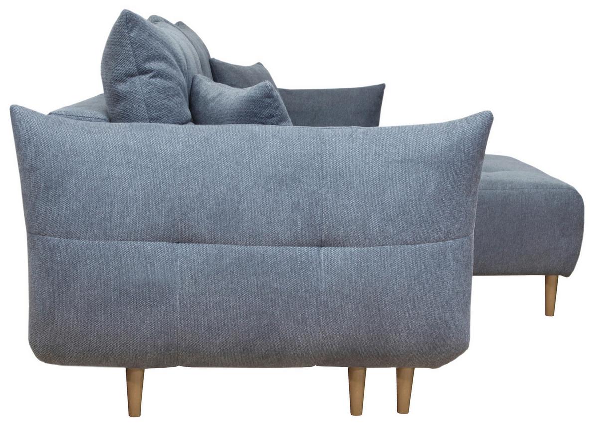 Rohová sedačka RAIN, obojstranná, sivá tk. LOFT - sivá/prírodná farba, Modern, textil (267/172cm)