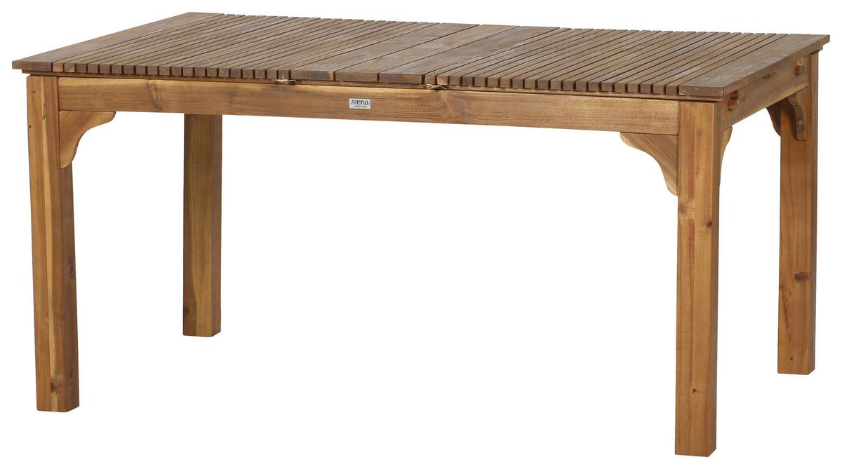 Gartentisch Ausziehbar Echtholz L: 150-200 Cm - Akaziefarben, KONVENTIONELL, Holz (150/100/74cm) - Siena Garden