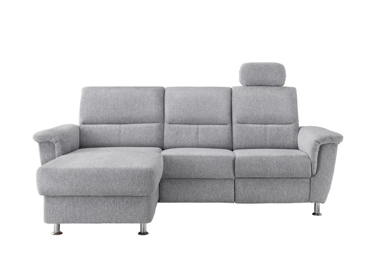 Ecksofa mit Stauraum Parole Silberfarben Chenille - Chromfarben/Silberfarben, MODERN, Textil (165/231cm) - Livetastic