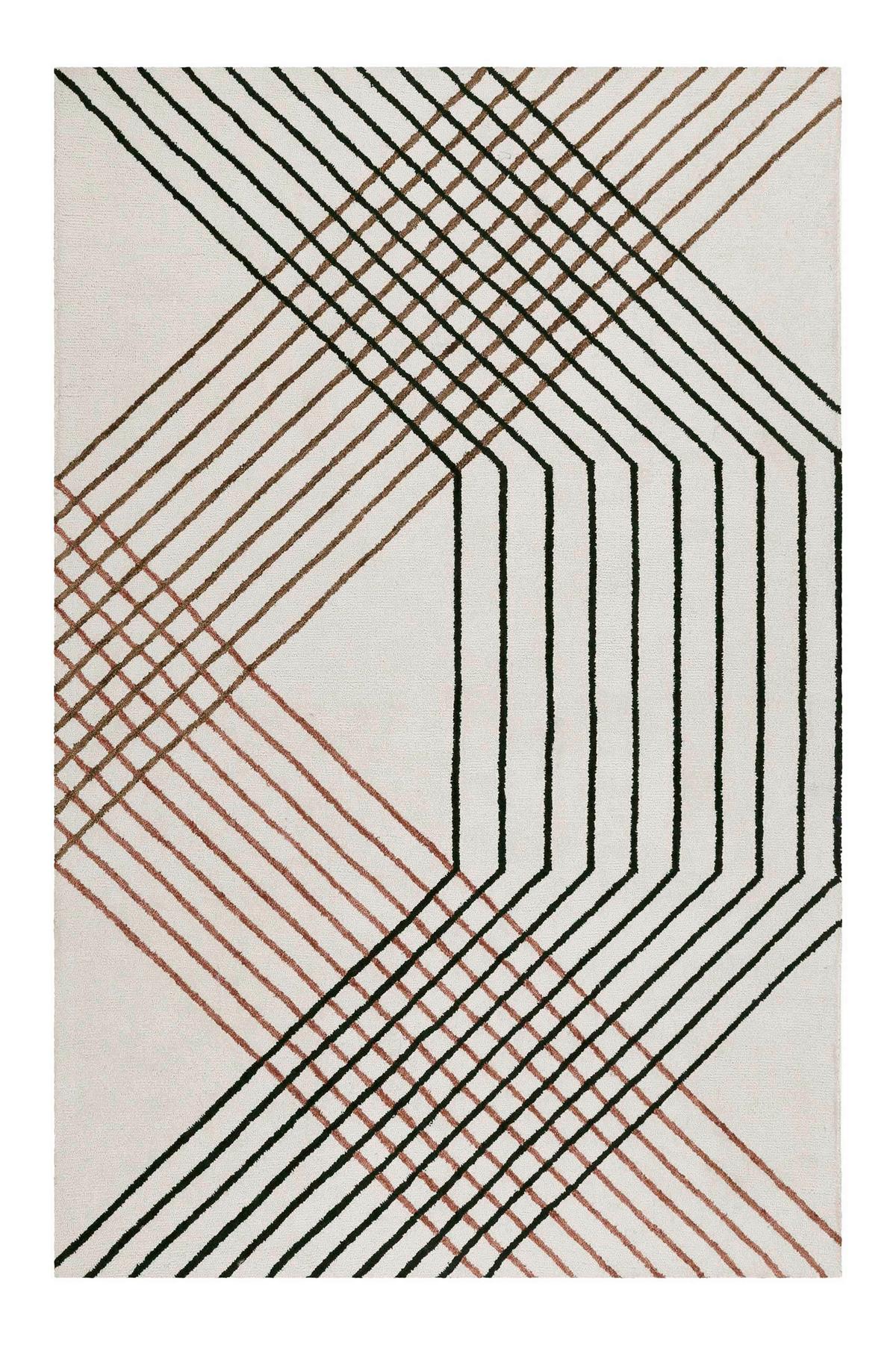 Tuftteppich Multicolor, Bxl: Ca. 140x200cm - Beige/Schwarz, MODERN, Textil (140/200cm) - Esprit