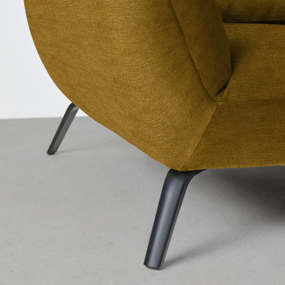Rohová sedačka TRENDY, pravá, horčicovožltá - horčicovožltá/čierna, Modern, kov/kompozitné drevo (310/93/250cm) - Premium Living
