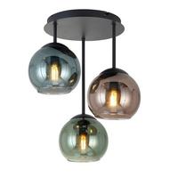 Deckenleuchte Gren - Blau/Rot, MODERN, Glas/Metall (34.5/40,5cm)