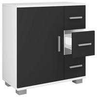 Waschbeckenunterschrank Zalo Xl B: 60 Cm Schwarz/weiß - Schwarz/Weiß, MODERN, Holzwerkstoff (60/65/30,4cm) - MID.YOU
