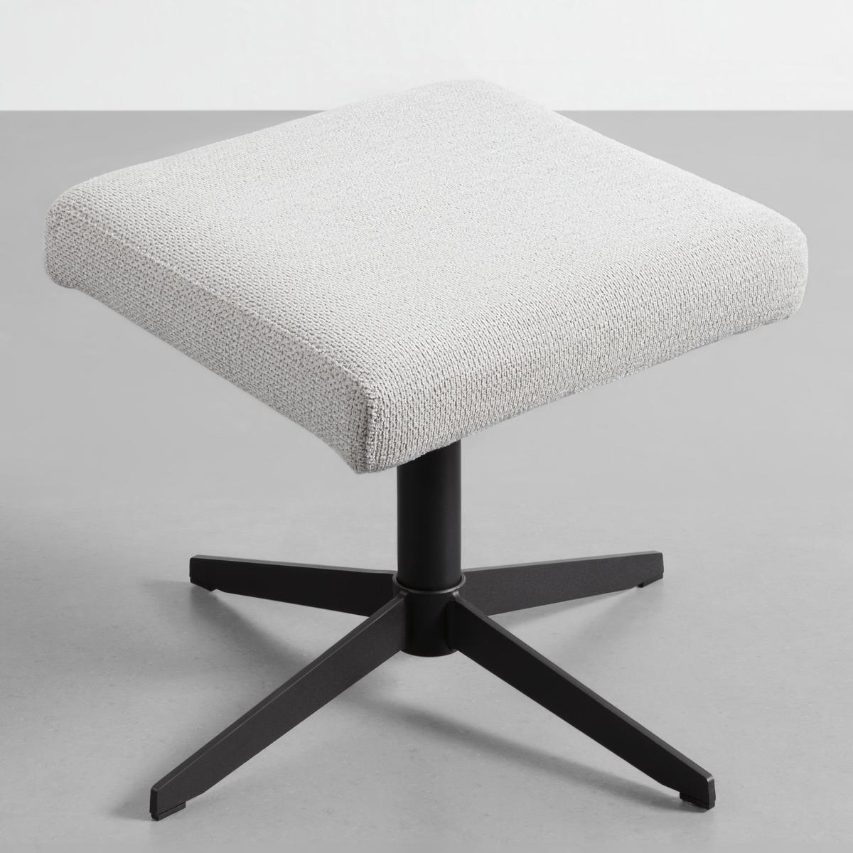 Relaxačné křeslo STAR, sv.šedý manšestr, s taburetem - černá/světle šedá, Moderní, kov/textil (72/105-94/91-114cm) - Mömax