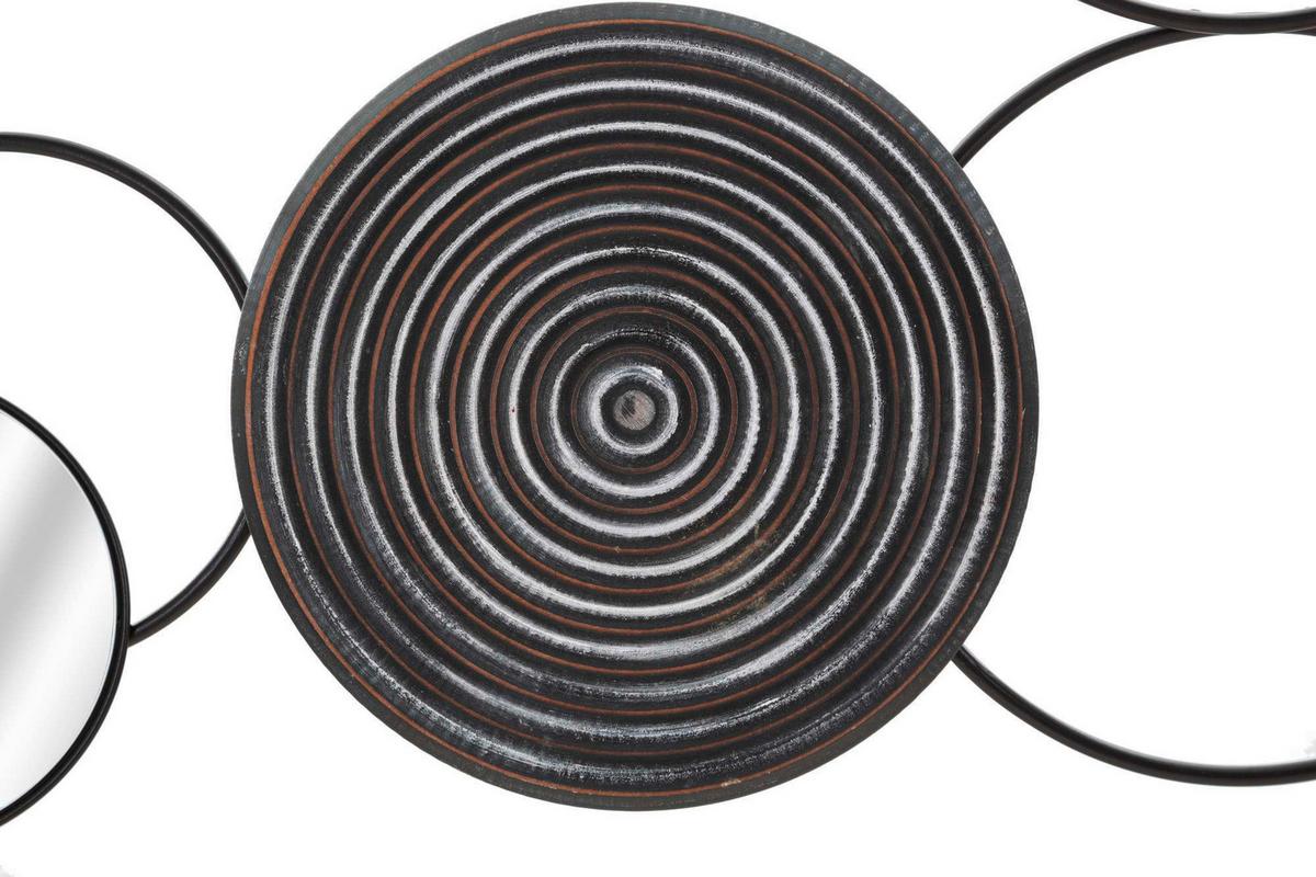 Wanddeko Triby Braun, Schwarz B: 52 cm - Schwarz/Braun, Basics, Holz/Metall (52/106/5cm)
