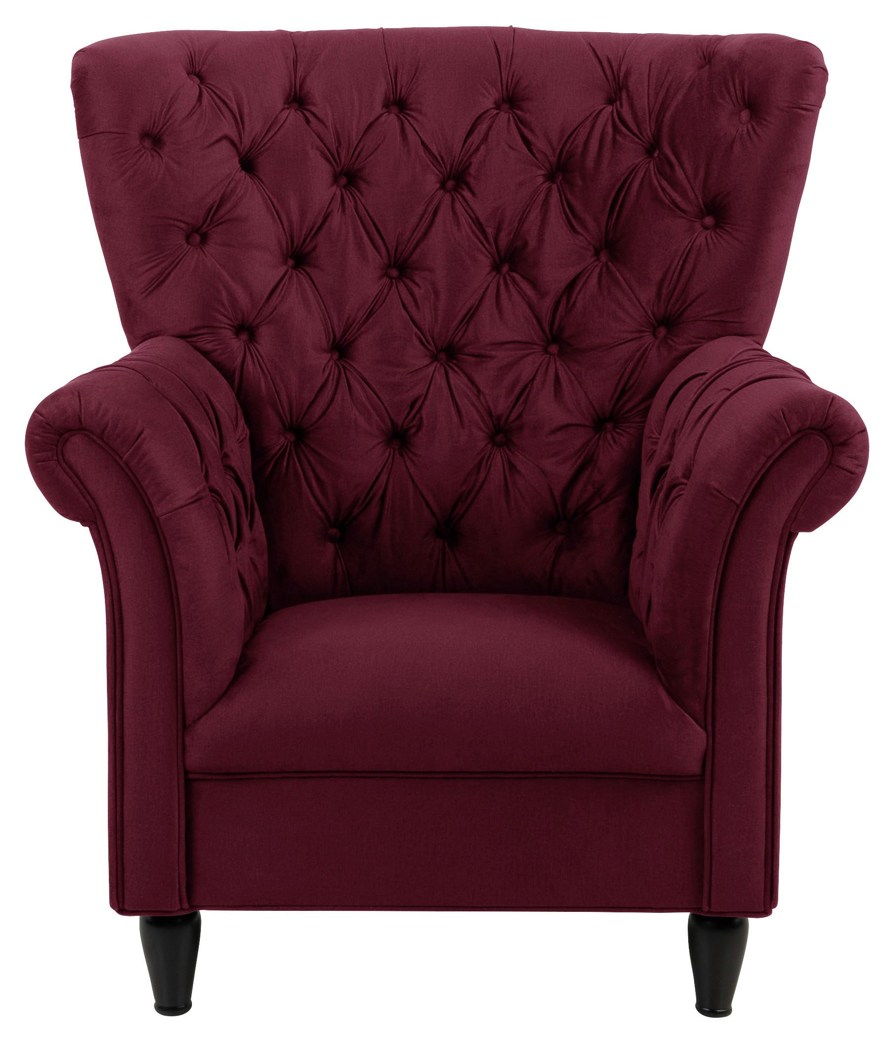 Ohrensessel Cupido - Rot/Schwarz, Design, Textil (96/112/86cm) - MID.YOU
