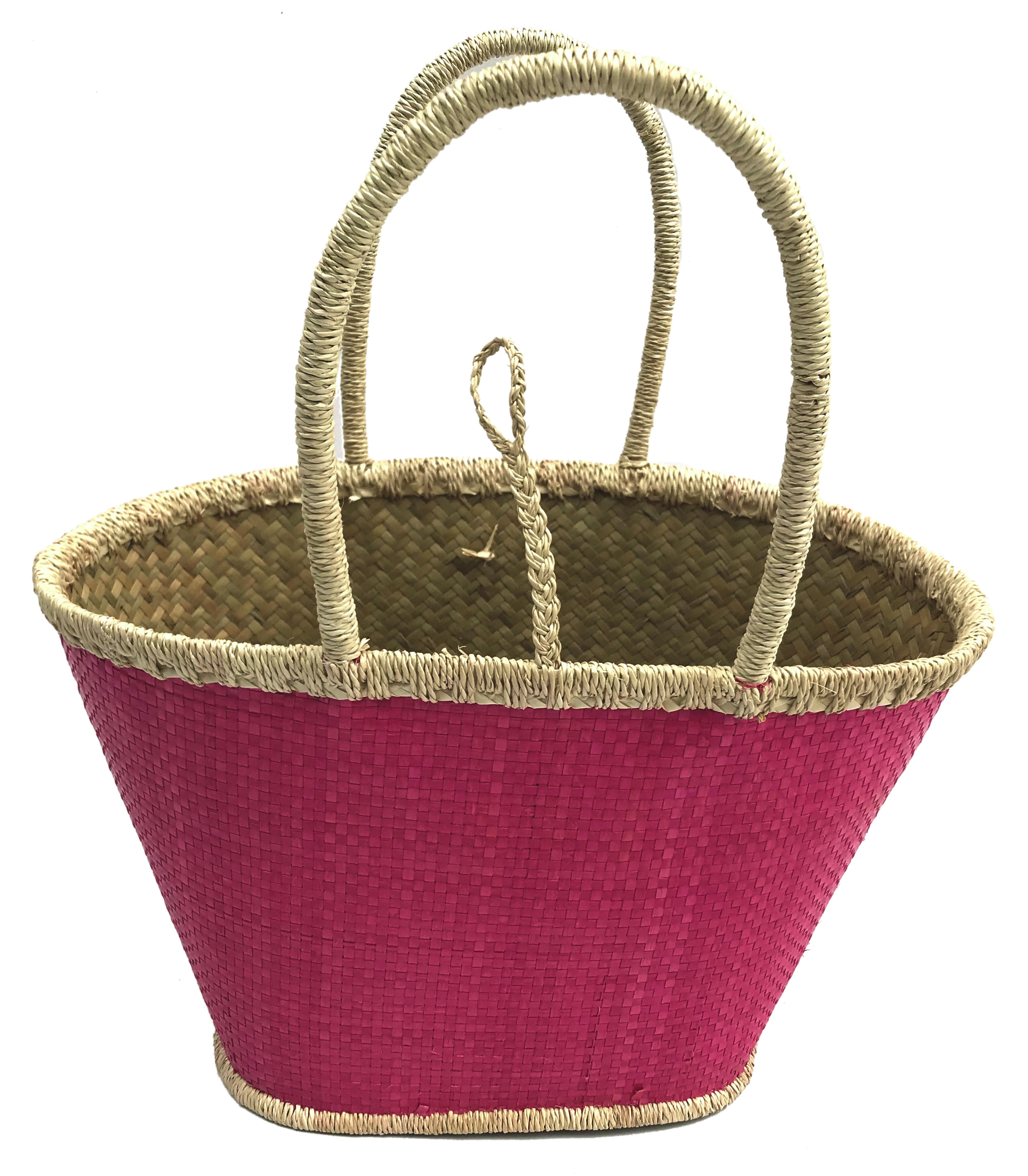 Einkaufskorb Sunny - pink, přírodní materiály (50/30-52/19cm) - Mömax modern living