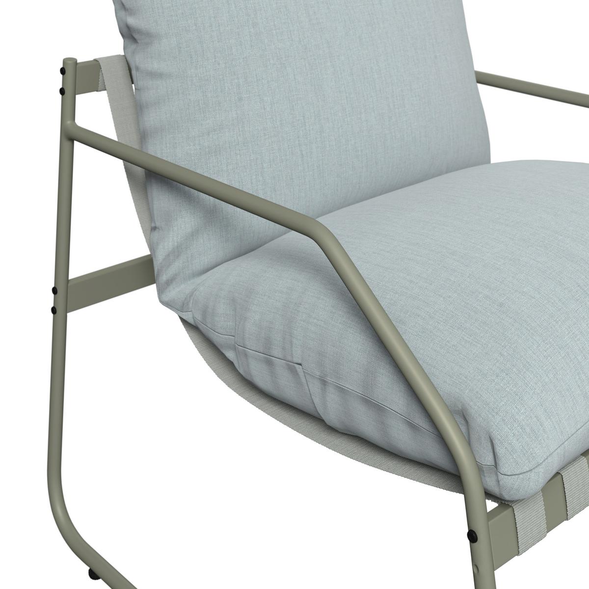 Loungegarnitur Miami - Beige/Grau, MODERN, Glas/Textil (128/62/82cm) - Beldano