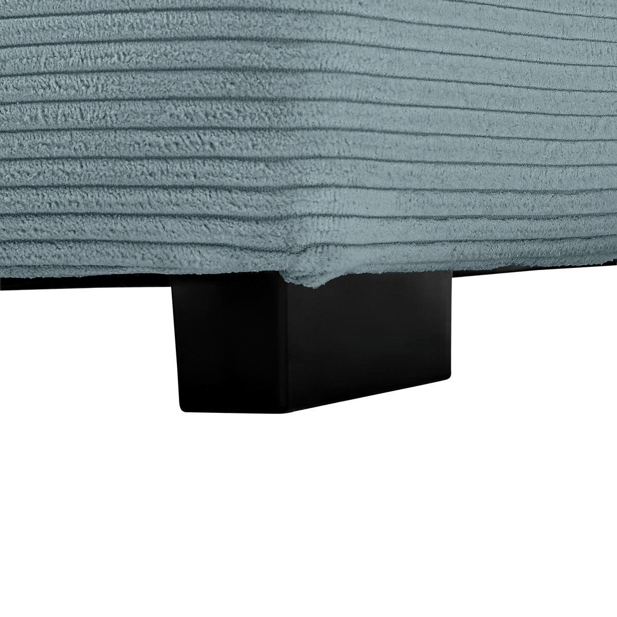 Rohová sedačka PEDRO, pravá, petrolejový manšestr - petrolej/černá, Moderní, textil/plast (300/190cm) - Mömax
