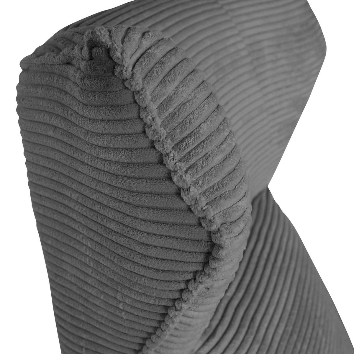 Ohrensessel Lorris - Dunkelgrau/Schwarz, KONVENTIONELL, Textil (83/110/92cm) - MID.YOU