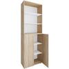 Aktenschrank Lona Eiche Dekor B: 70 cm - Weiß/Sonoma Eiche, Design, Holzwerkstoff (70/220/39cm) - MID.YOU