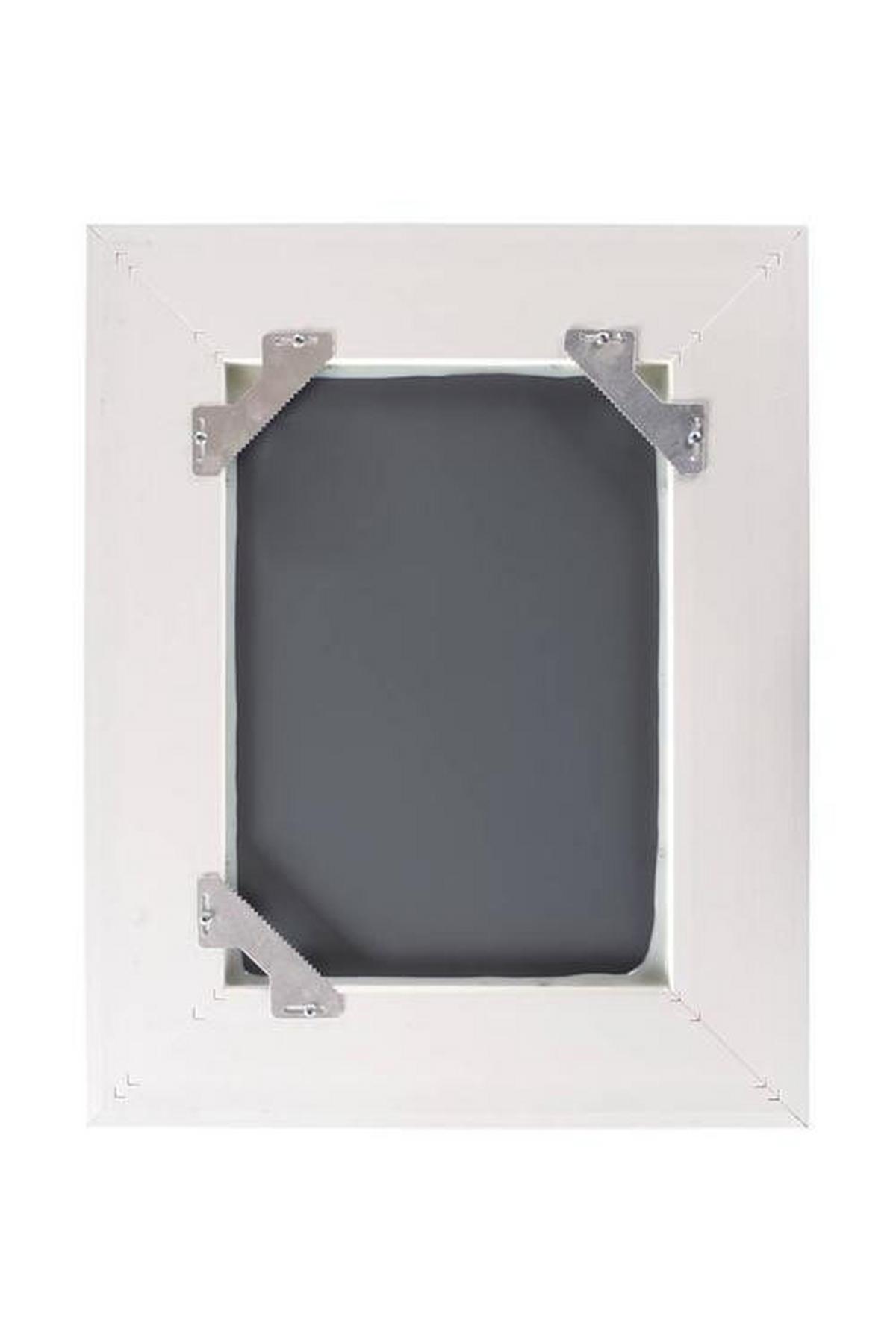 Nástenné zrkadlo SCOTT - biela, Basics, plast/sklo (36,5/45,5/5,2cm)