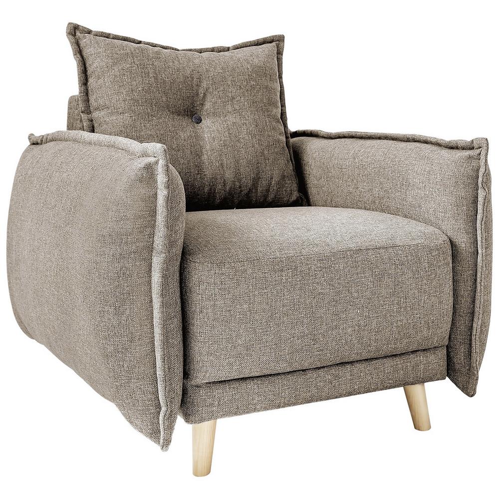 Čalúnené Kreslo Lazy Lukka, Svetlohnedé