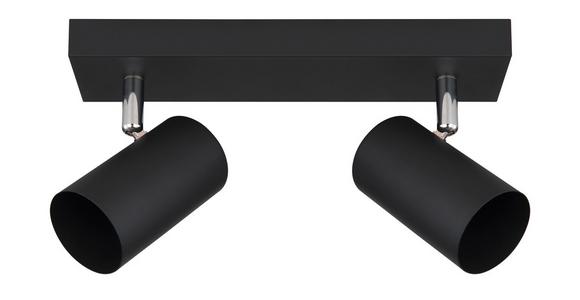 Strahler Felix 2-flammig Verstellbar L: 26 Cm - Schwarz, MODERN, Metall (26/5,5/12cm) - Luca Bessoni