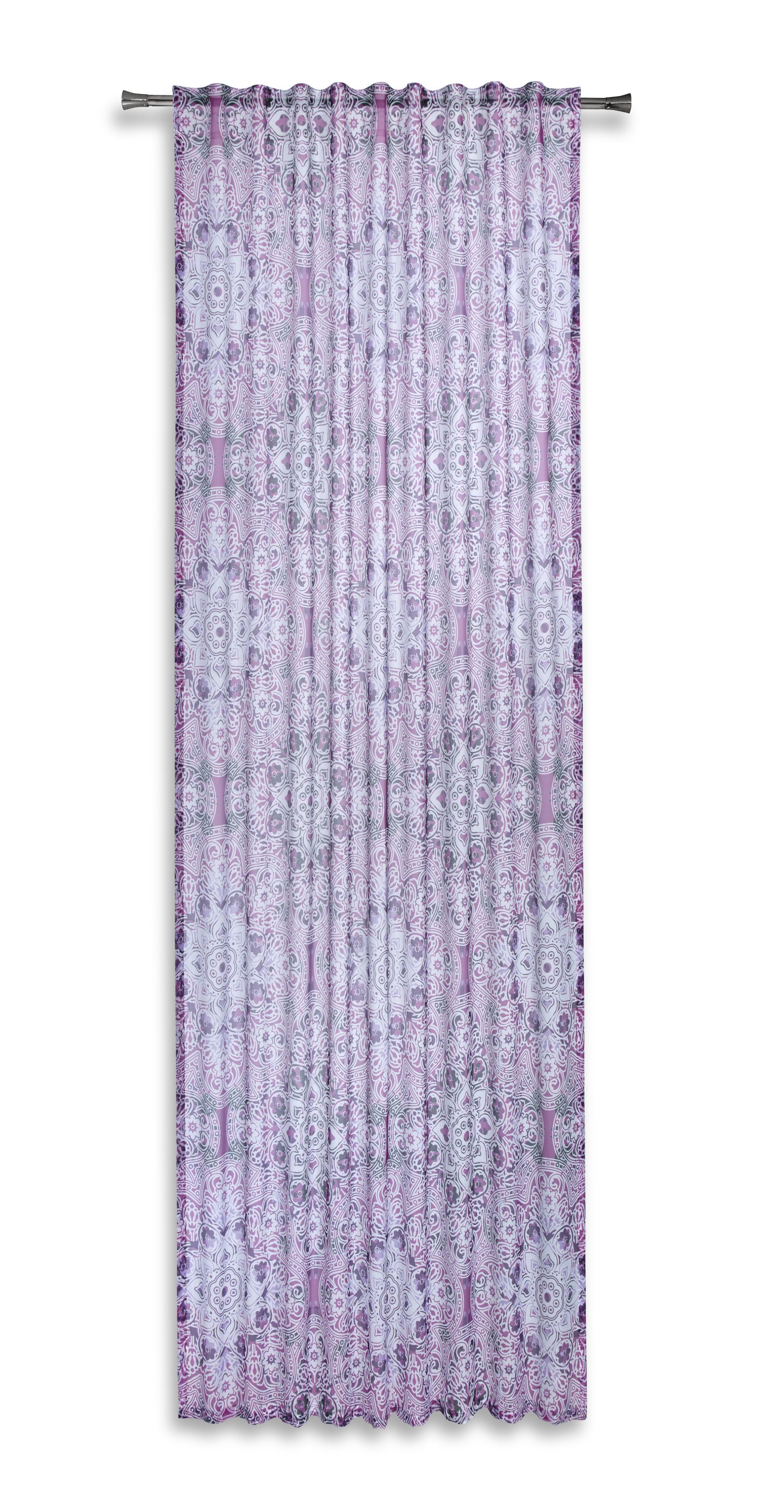 Fertigvorhang Marrakesch - Beere, ROMANTIK / LANDHAUS, Textil (135/245cm) - James Wood