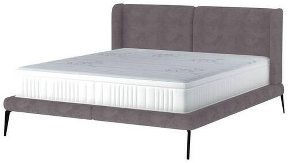 Polsterbett Tessina Sorisso - Graubraun/Creme, MODERN, Textil (180/200cm) - Livetastic
