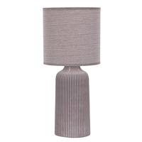 TISCHLEUCHTE Braun D: 20 cm 22W - Braun, Design, Keramik/Textil (20/45cm)
