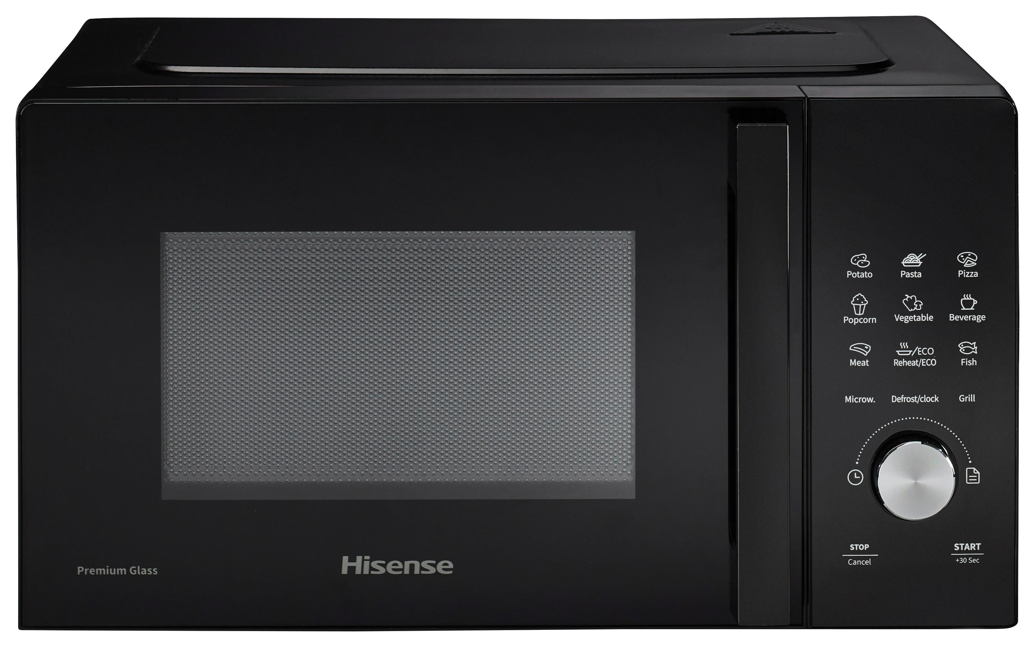 Mikrowelle H20mobsd1hg - Schwarz, MODERN, Glas/Kunststoff (45,5/26,1/32,6cm) - Hisense