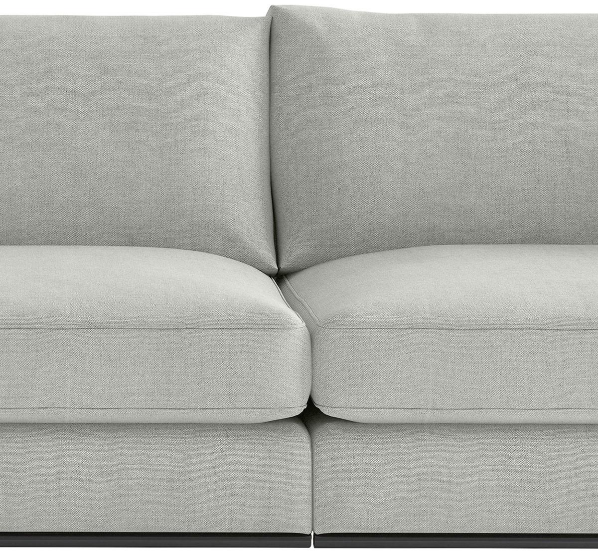 Sitzgarmitur Alberta 2-teilig Grau B: 139 Cm - Schwarz/Grau, Design, Holz/Textil (278/85/103cm) - Livetastic