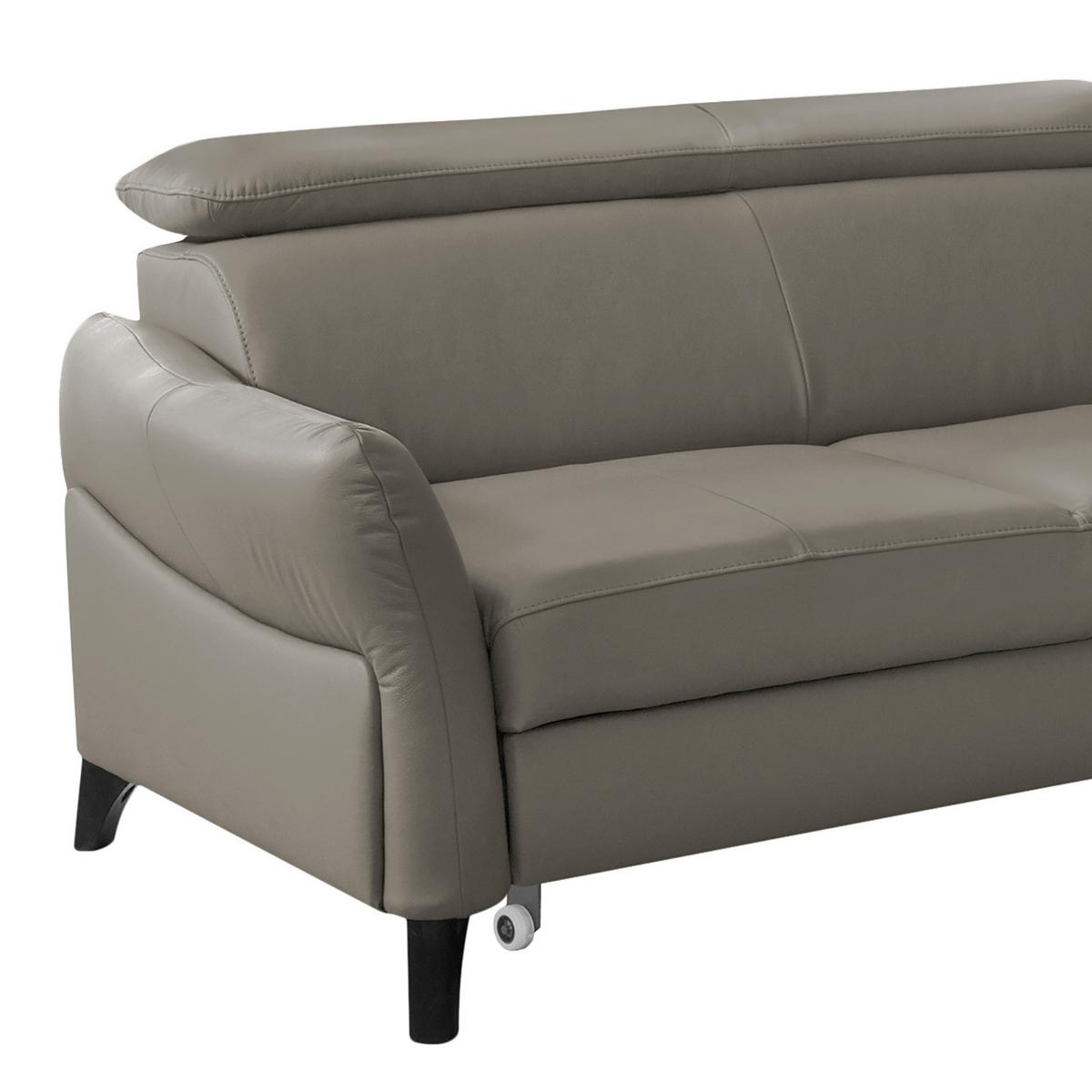 Ecksofa Note New Teilleder Schlammfarben 244x199 - Schlammfarben/Schwarz, Design, Leder/Textil (244/199cm) - Livetastic