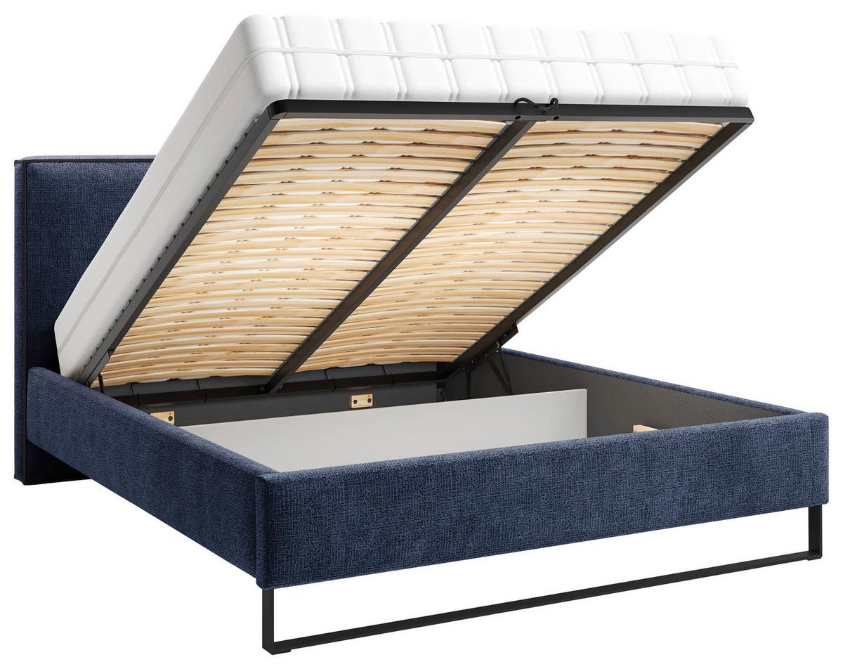 Polsterbett Winter Anthrazit Lf: 180x200 Cm - Anthrazit/Schwarz, MODERN, Holz/Holzwerkstoff (180/200cm) - MID.YOU