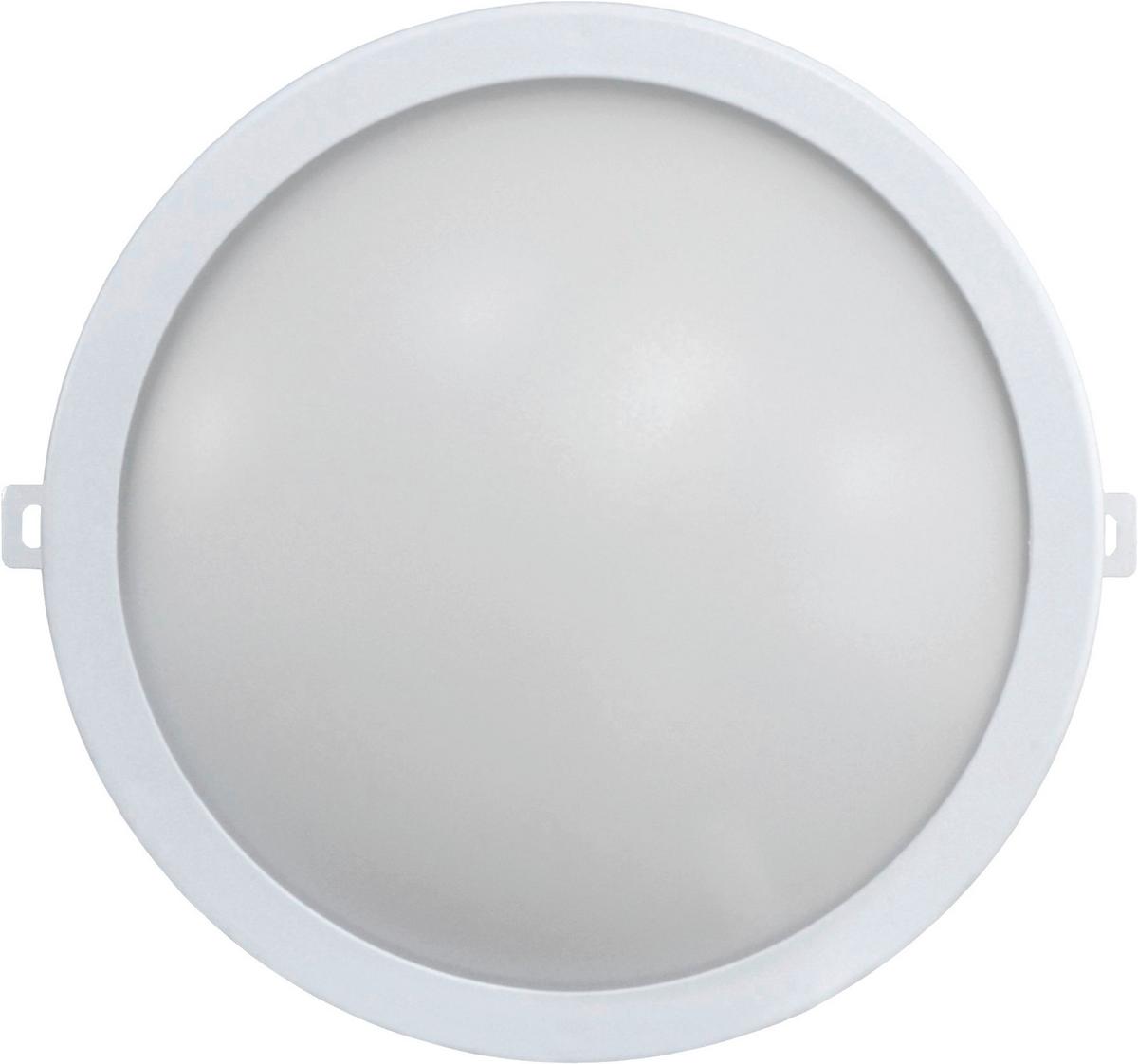 LED-Wandleuchte 1-Flammig, für In- und Outdoor - Weiß, Basics, Kunststoff (19/7,9cm)