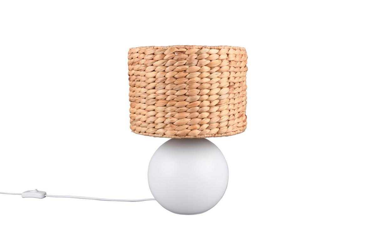 Tischleuchte 518990101 Vina - Braun/Weiß, Basics, Naturmaterialien/Keramik (28/40cm) - Trio Leuchten