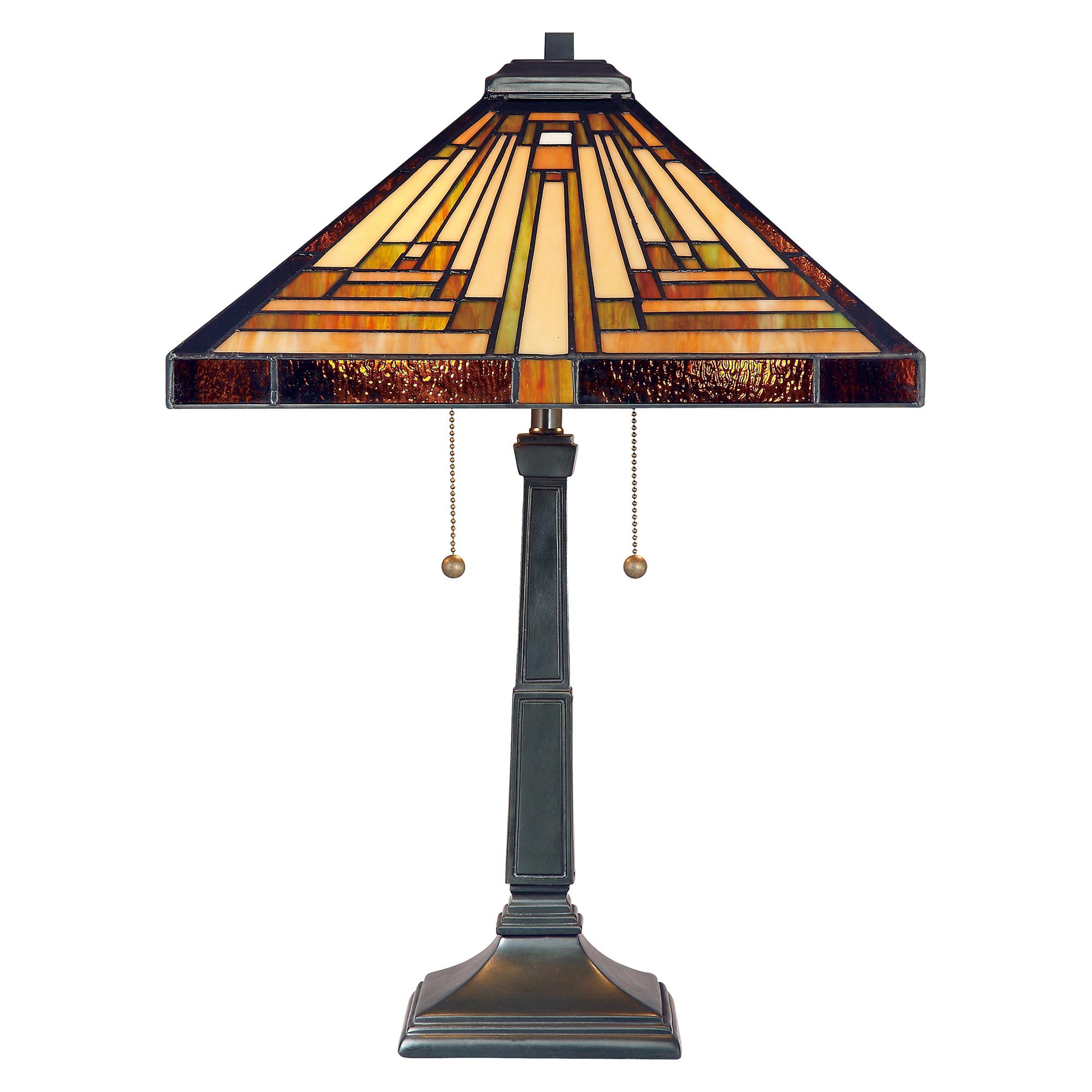 Tischlampe Stephen Bronzefarben Vintage - Bronzefarben, KONVENTIONELL, Glas/Metall (40.6/58.4/40.6cm) - Elstead Lighting