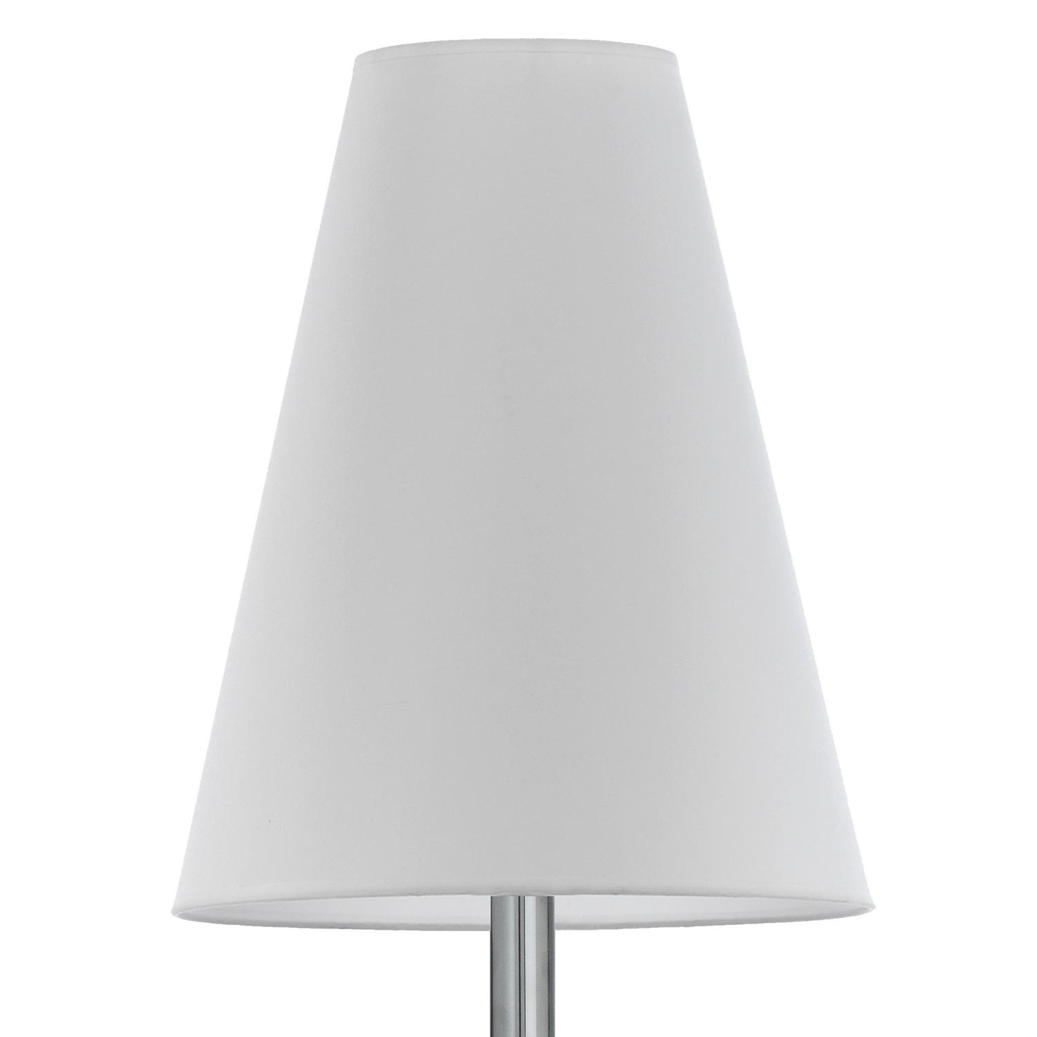 Tischleuchte 4917/lgb - Chromfarben/Weiß, Design, Textil/Metall (20/54cm)