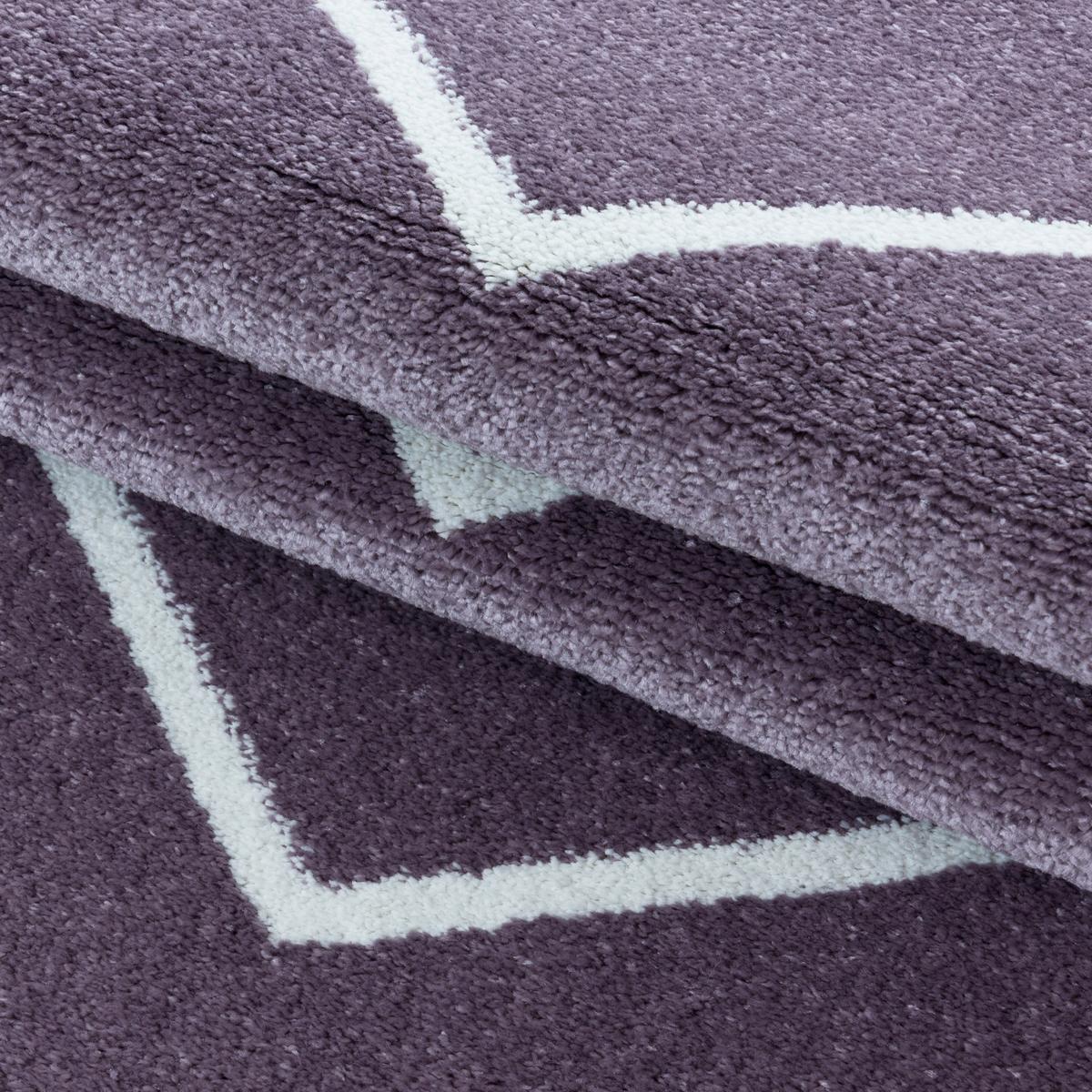 Teppich Läufer Lila Rio 80x250 cm - Lila, Basics, Textil (80/250cm)