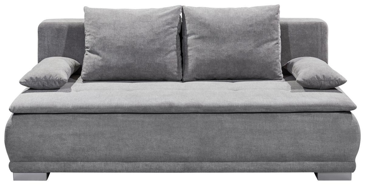 Rozkládací pohovka Luigi hnědošedá - barvy stříbra/jílová barva, Moderní, textil/plast (208/93/105cm) - MID.YOU