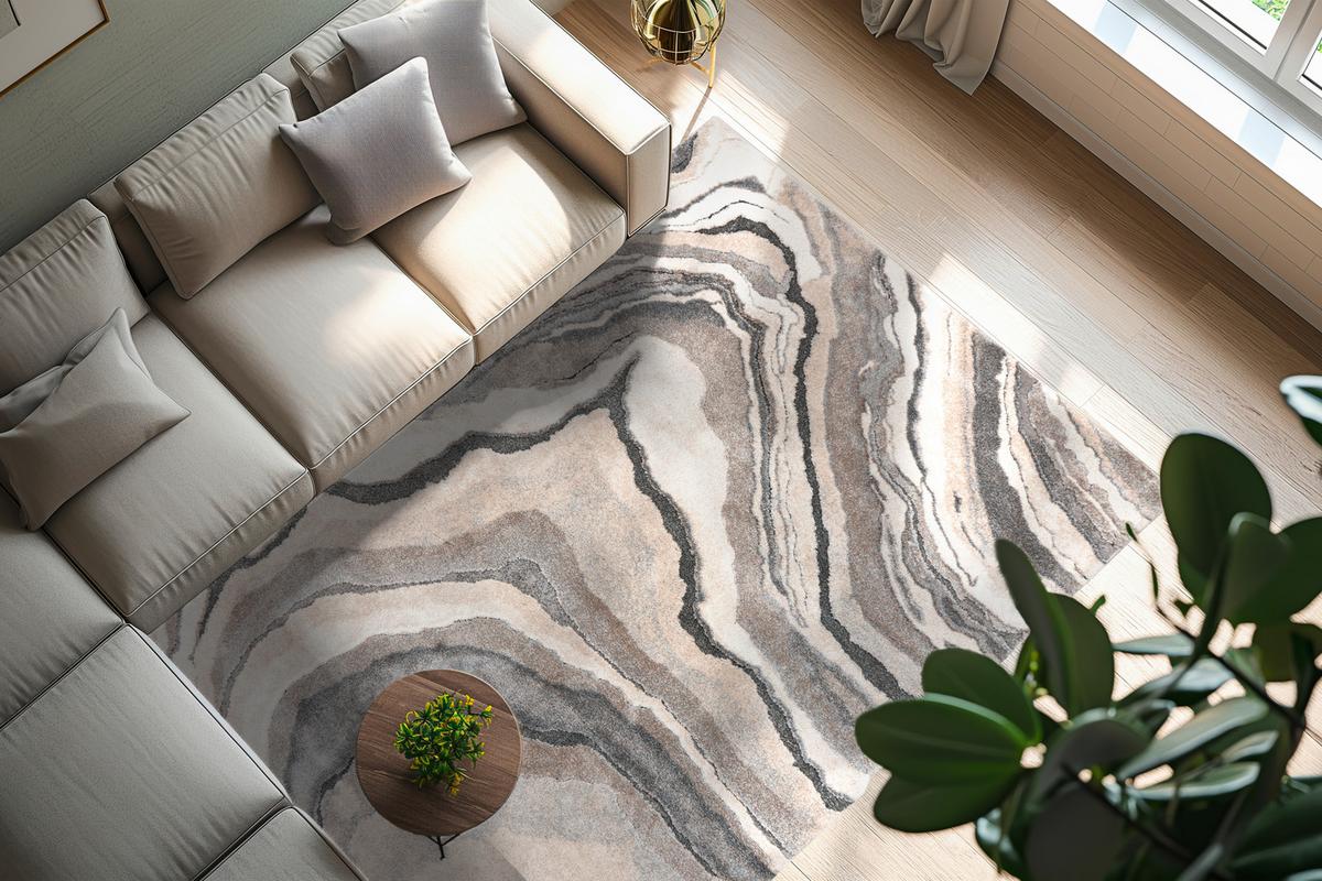 Webteppich My Bologna 461 Grey 60 X 110 - Creme/Grau, KONVENTIONELL, Kunststoff/Textil (60/110cm) - Obsession