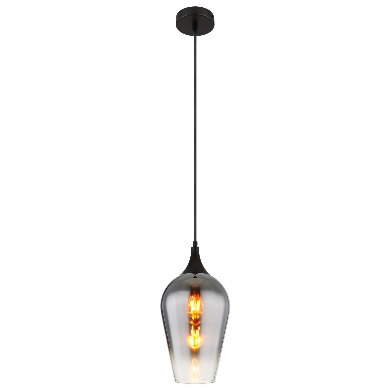 ZÁVĚSNÉ SVÍTIDLO LAVUS - černá/barvy chromu, Design, kov/sklo (18/120cm) - Globo