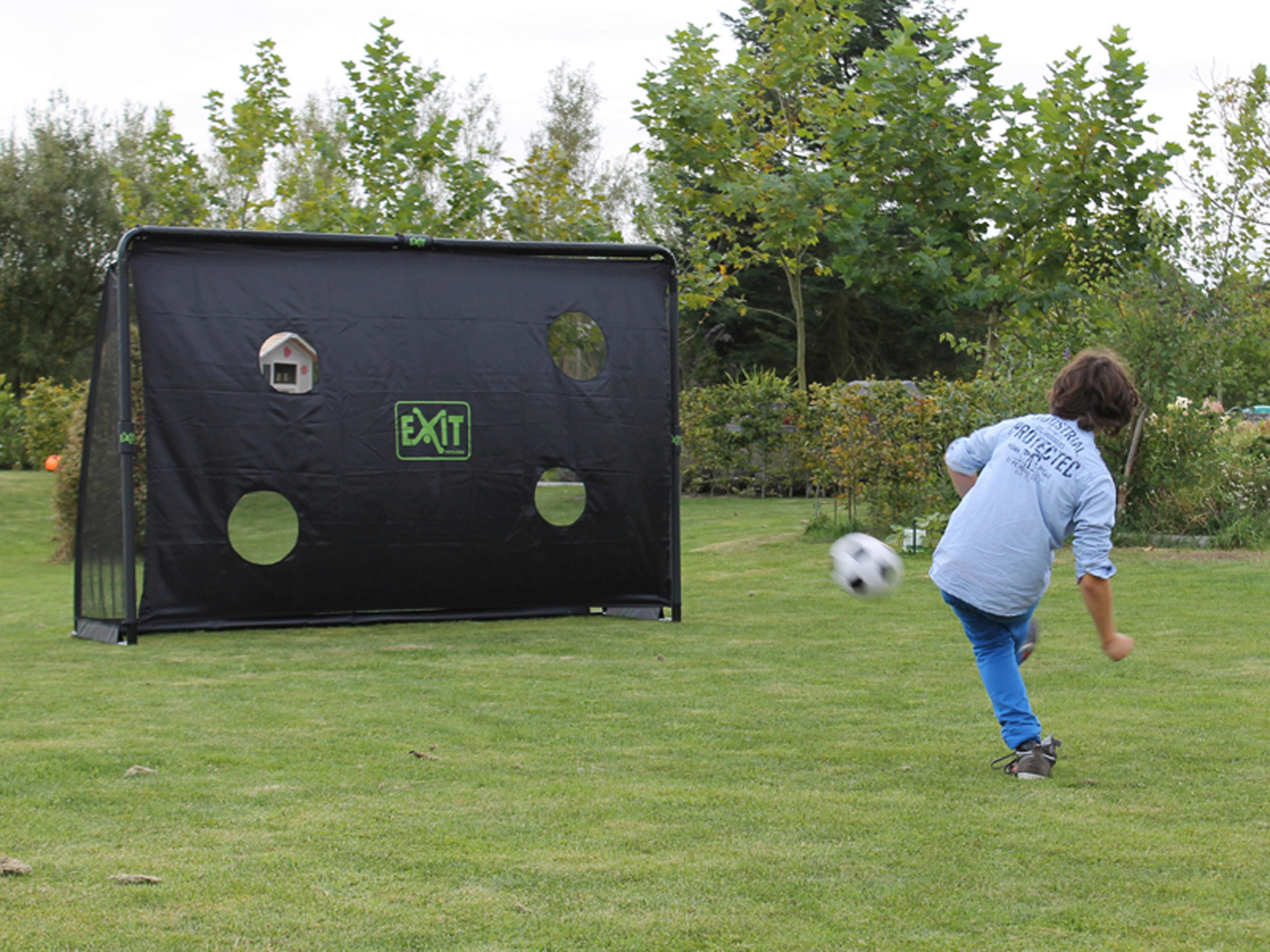 Fußballtor Kinder Exit Finta 300x200x200 Cm Inkl. Zubehör - Schwarz, KONVENTIONELL, Kunststoff/Metall (300/200/200cm) - EXIT Toys