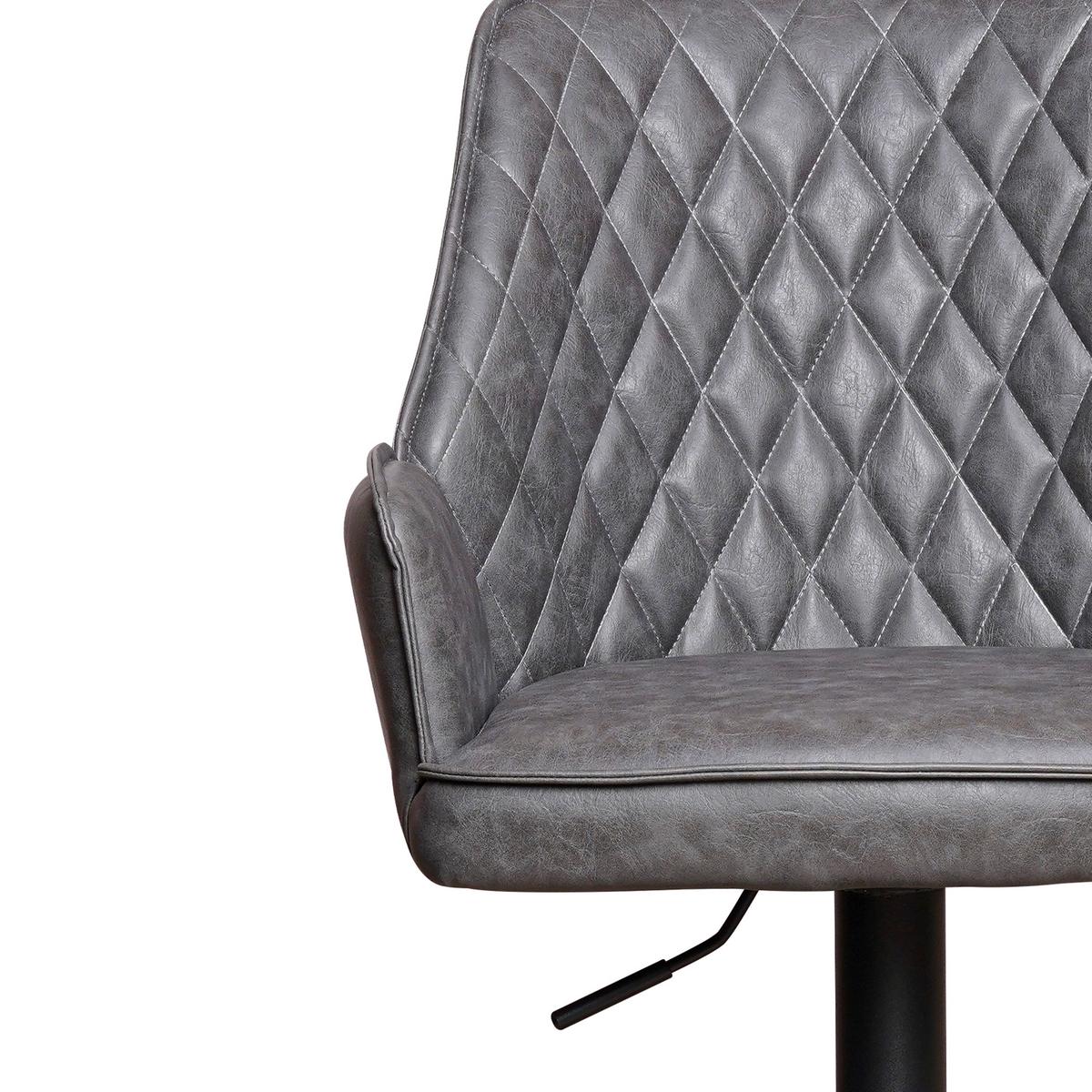 Barhocker Donny - Taupe/Anthrazit, KONVENTIONELL, Textil/Metall (42/114/52cm) - MID.YOU
