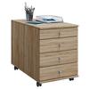 Rollcontainer Eiche Dekor Lona Maxi 42x57x80 Cm - Sonoma Eiche, Basics, Holzwerkstoff/Kunststoff (42/57/80cm) - MID.YOU