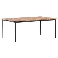 Loungetisch Penh Aus Stahl Und Echtholz - Naturfarben, KONVENTIONELL, Holz/Metall (100/65/40cm) - Gardenson