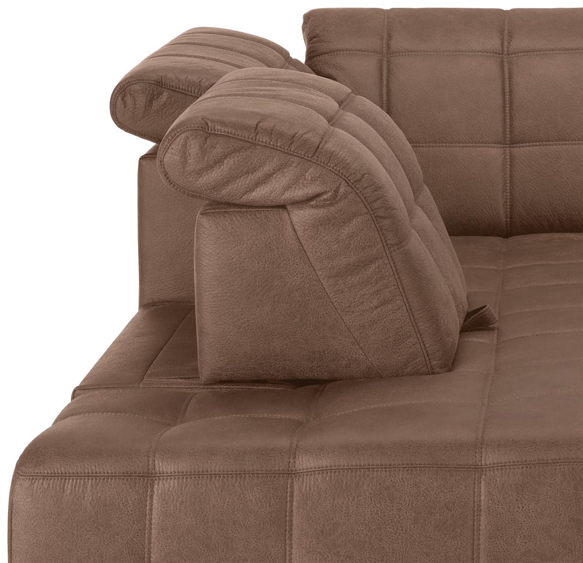 Rohová sedačka PANAMA, ľavá, terakota - čierna/terakota, Konventionell, kov/textil (216/304cm) - Premium Living