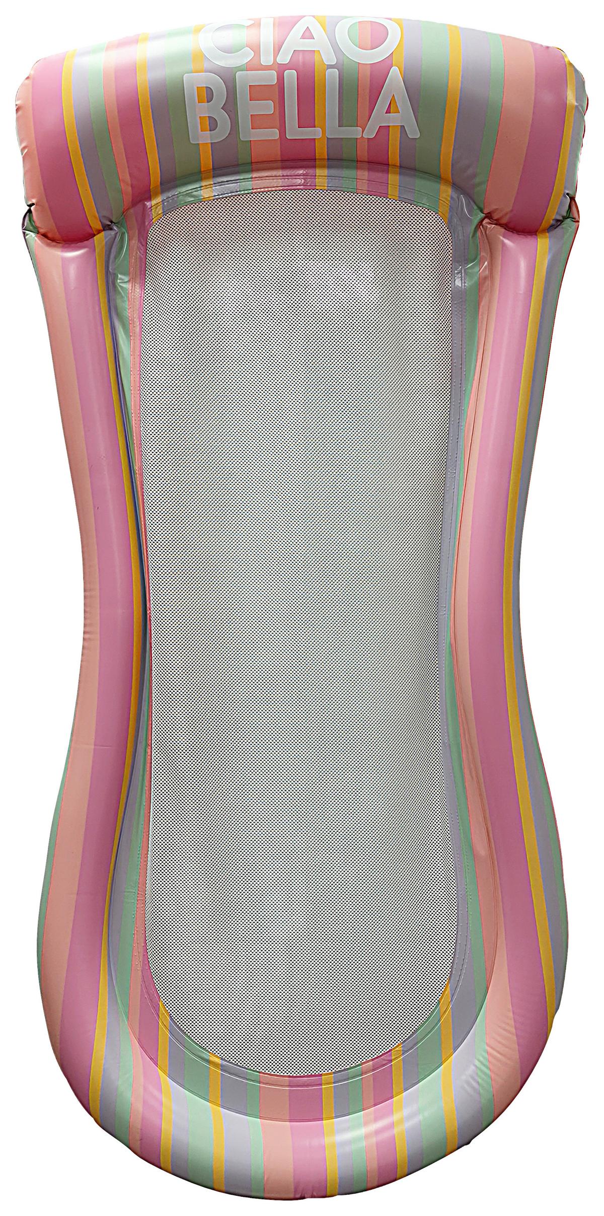 Nafukovací lehátko CIAO BELLA CIAO BELLA - oranžová/bílá, Konvenční, plast (167/22,5/82cm) - Mömax