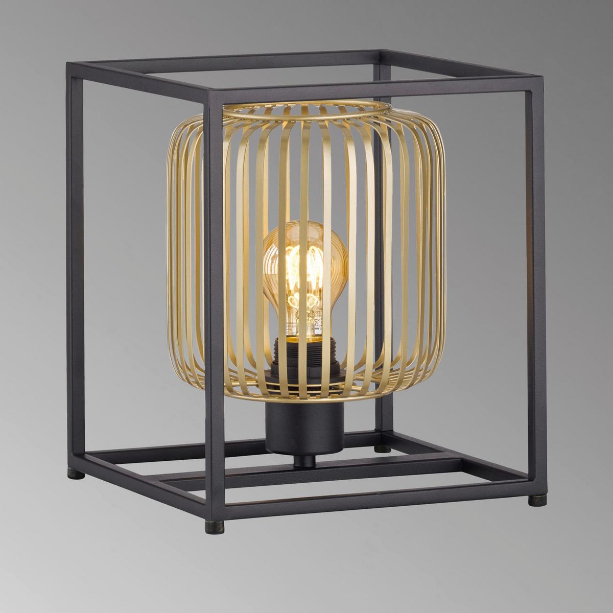 Tischleuchte 50620 Caydo - Goldfarben/Schwarz, KONVENTIONELL, Metall (23/25/20cm) - Fischer & Honsel