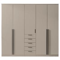 Drehtürenschrank mit Schubladen 225cm Arnis - Kaschmir, KONVENTIONELL, Holzwerkstoff (225/210/52cm) - James Wood