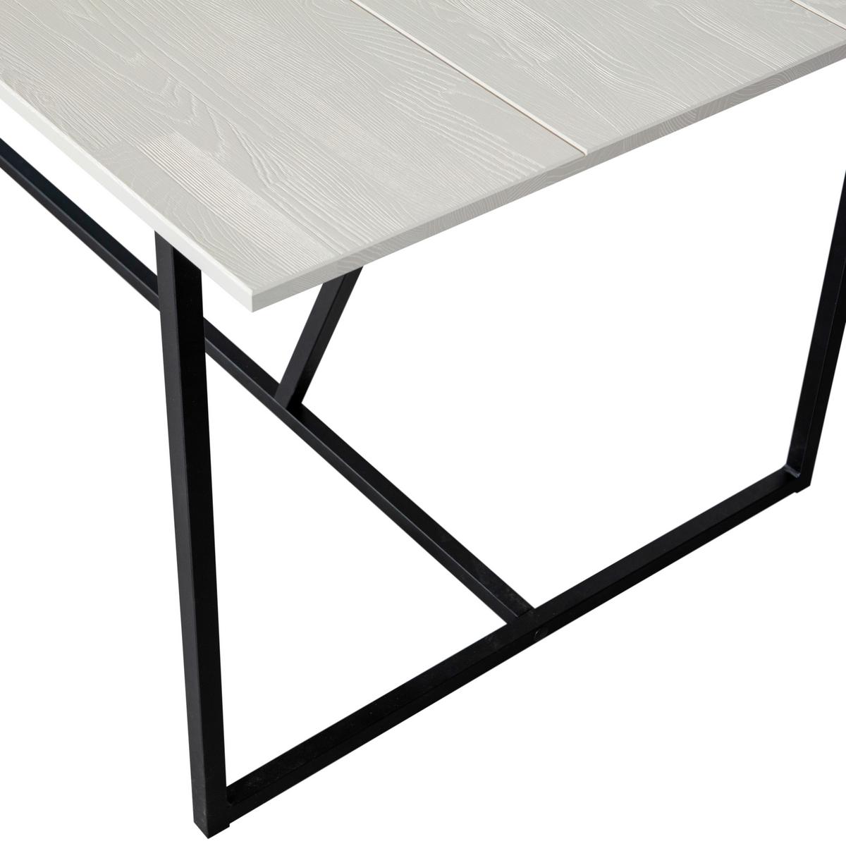 Esstisch Silas Schwarz/Hellgrau L: 220cm - Hellgrau/Schwarz, MODERN, Holz/Metall (220/90/75cm) - Livetastic