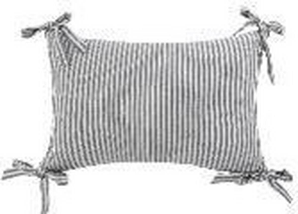 DEKORAČNÝ VANKÚŠ AMY - sivá/biela, textil (35/60cm) - Mömax