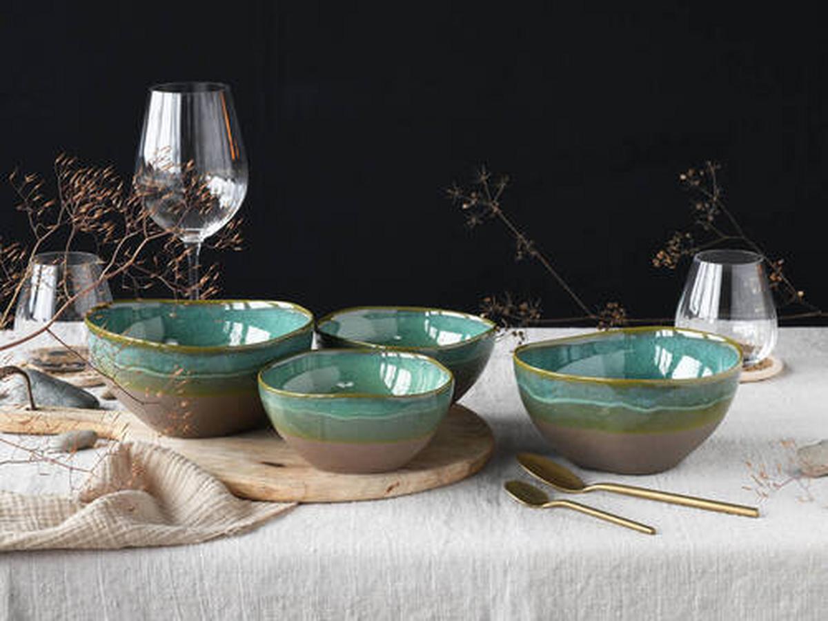 Schale 19679 Bas. Bio Oliv, Bowl - Olivgrün, Trend, Keramik - Creatable