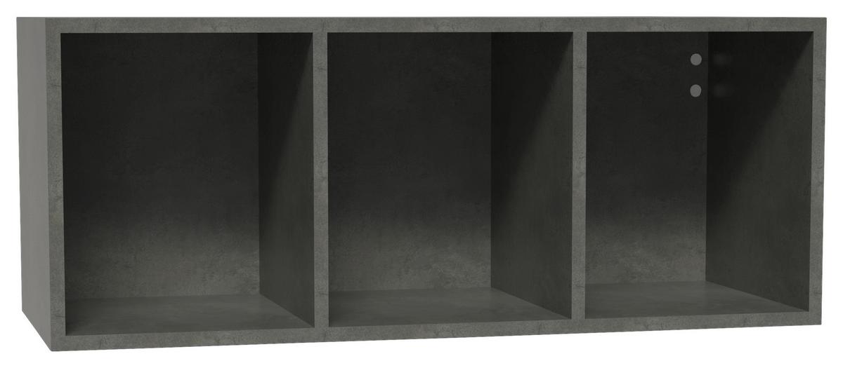 Wandregal Las Vegas Schieferfarben B: 90 cm - Schieferfarben, MODERN, Holzwerkstoff (90/36/37cm) - Vertico