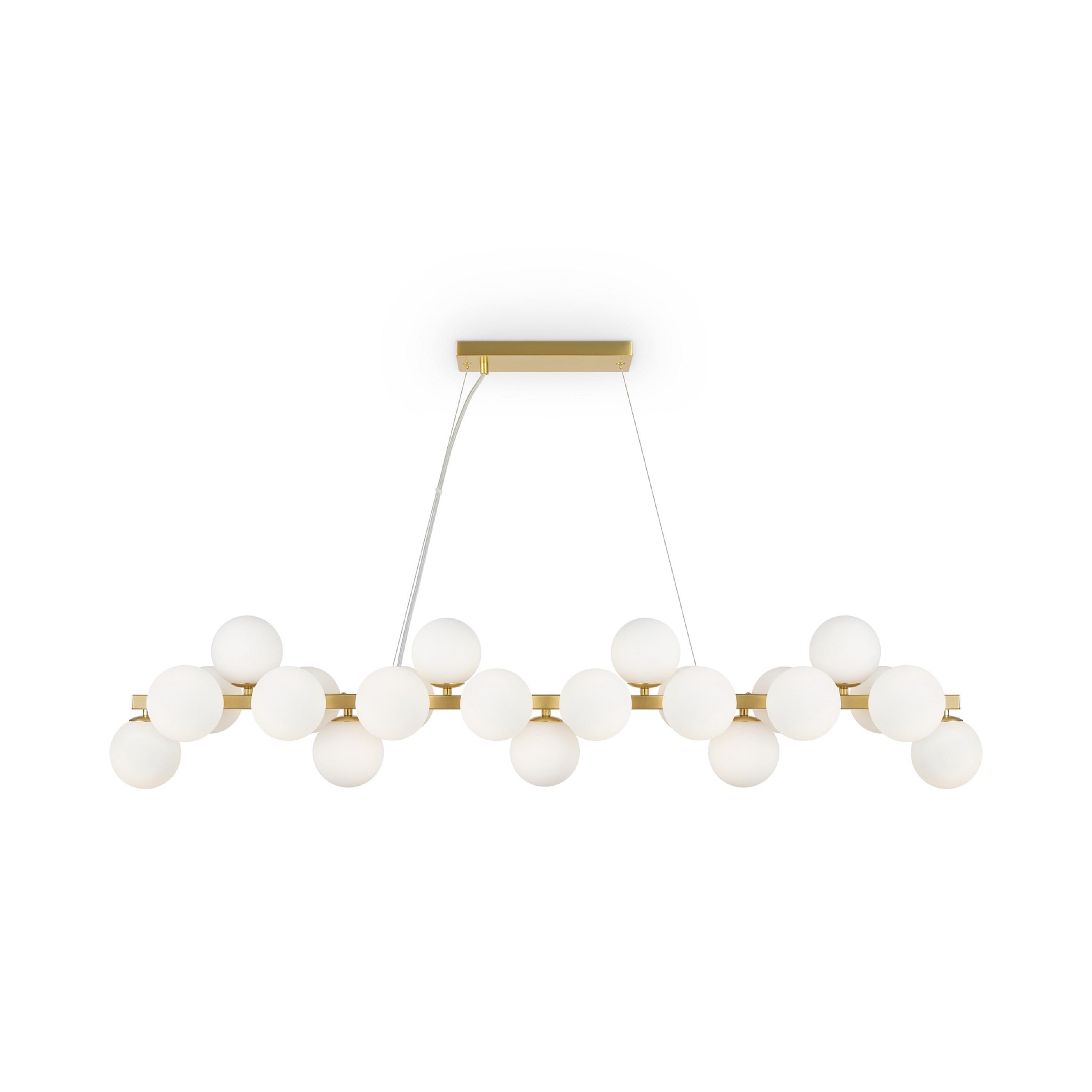 Pendelleuchte Dallas - Messingfarben, Trend, Glas/Metall (23,8/22,8/123,5cm) - MAYTONI