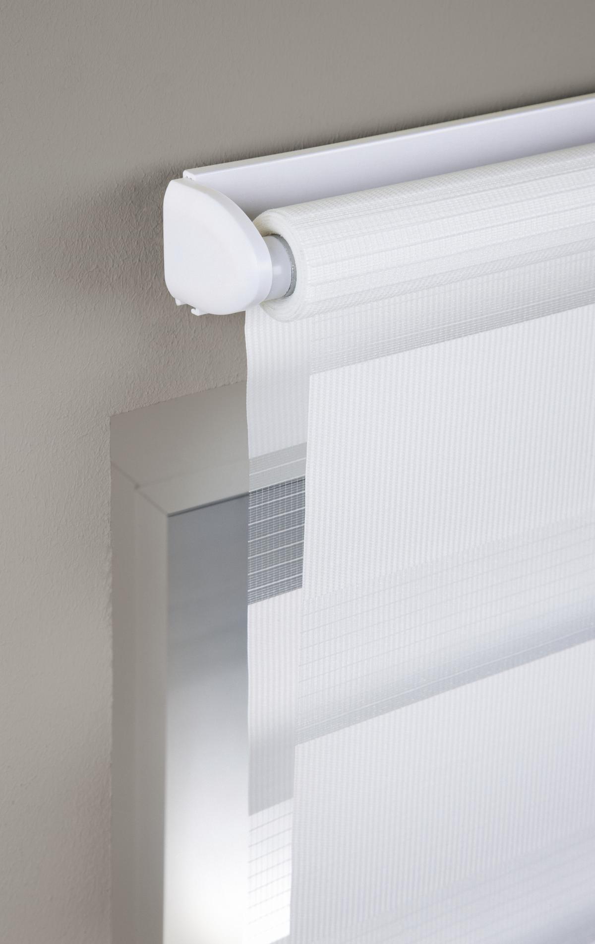 Doppelrollo Just Grau, Weiß B: 60 Cm - Weiß/Grau, Basics, Textil (60/160cm)