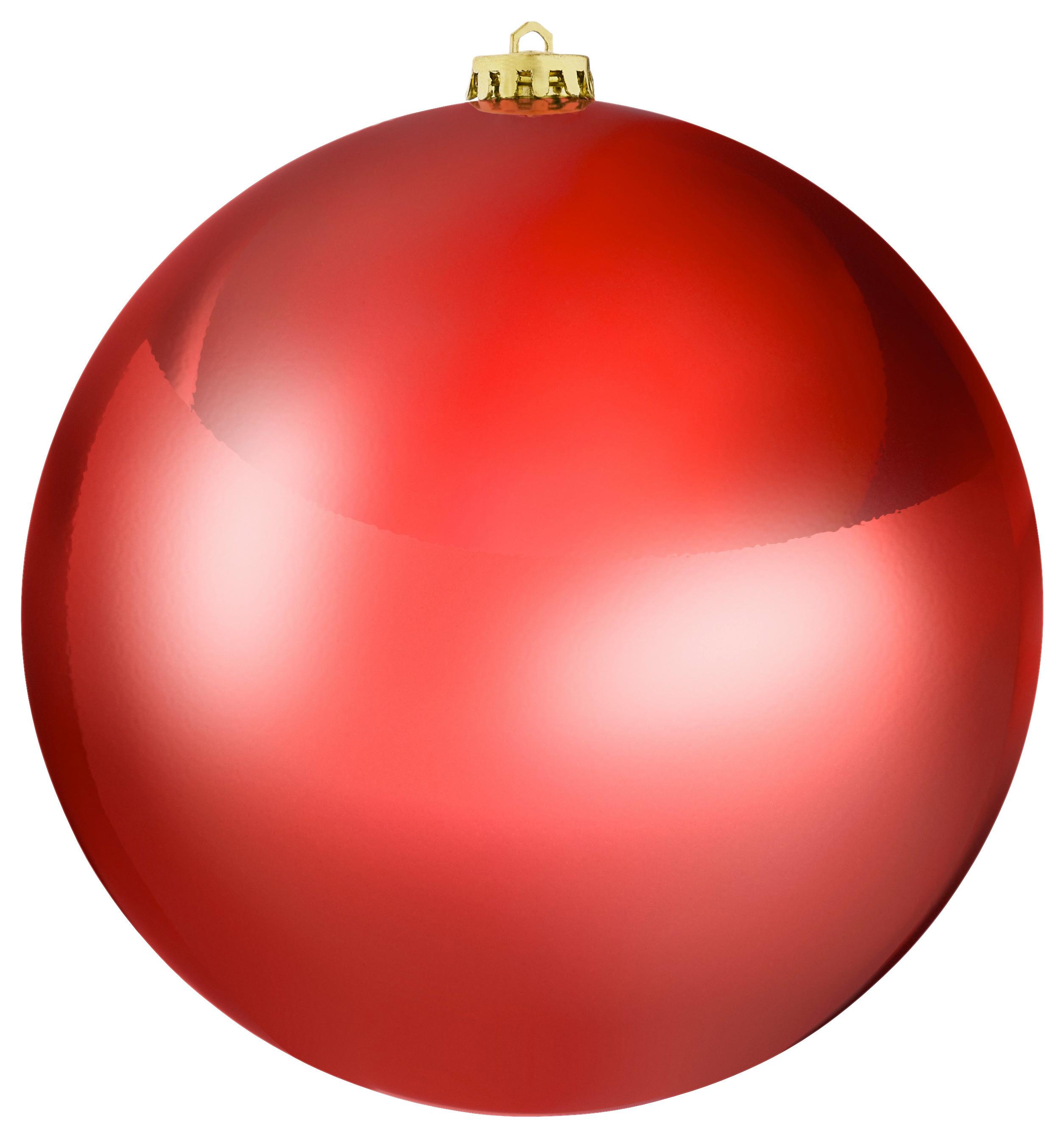 Baňka na vánoční stromeček Big, Ø: 10cm - červená, plast (10cm) - Mömax