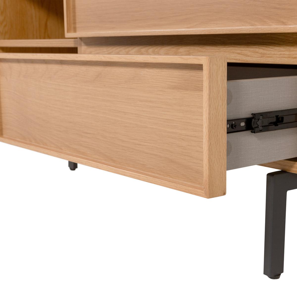 LOWBOARD Tours Naturfarben B: 180cm - Schwarz/Naturfarben, Design, Holzwerkstoff (180/51/42cm) - Livetastic